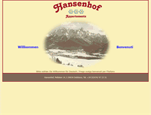 Tablet Screenshot of hansenhof.it